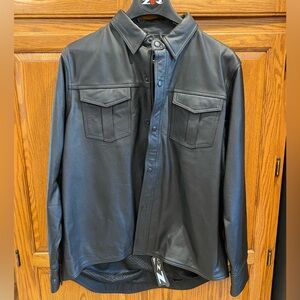 NEW Leather men’s motz shirt jacket Z1R new with tags XL